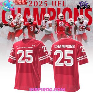 DC Defenders 2025 United Football League Champions Edition Red Jersey