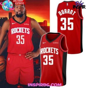 Kevin Durant Houston Rockets #35 Red Version Basketball Jersey