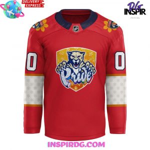 2025 Florida Panthers Pride Month Special Red Jersey
