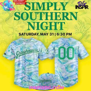 Greensboro Grasshoppers x 2025 Simply Southern Night Official Baseball Jersey