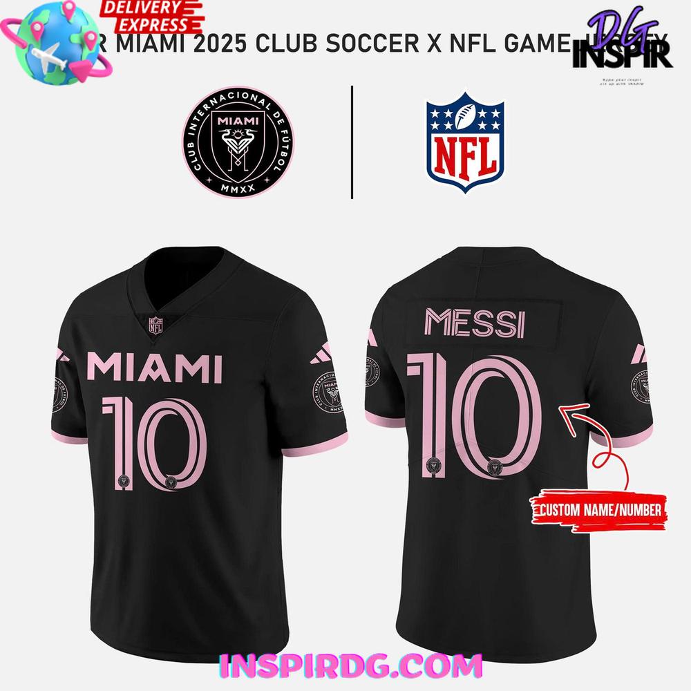 Inter Miami 2025 Club Soccer x NFL Game Football Jersey Inter Miami 2025 Club Soccer x NFL Game Football Jersey