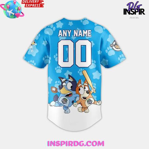 Kane County Cougars x Bluey Custom Baseball Jersey Kane County Cougars x Bluey Custom Baseball Jersey