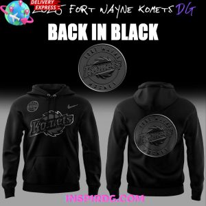 2025 Fort Wayne Komets Back In Black Limited Hoodie