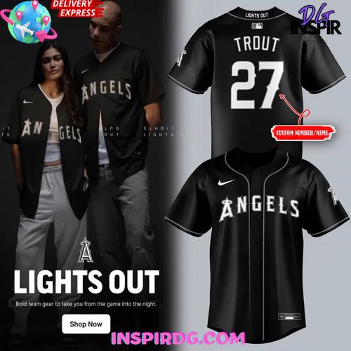 Los Angeles Angels Lights Out Black Special Baseball Jersey
