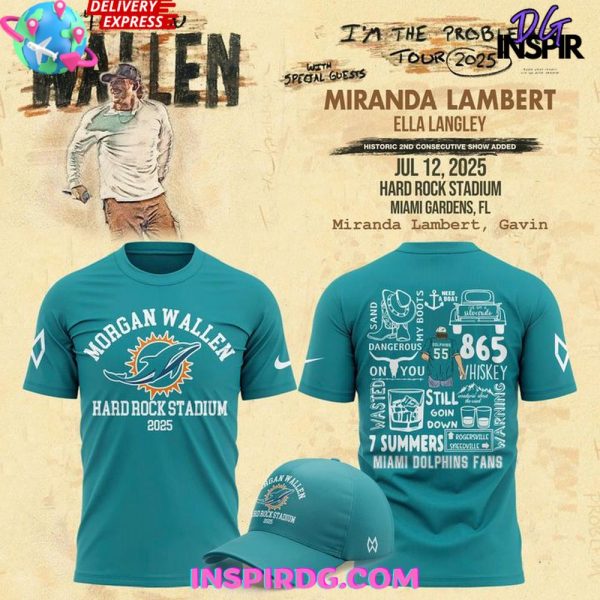 Miami Dolphins x Morgan Wallen Tour 2025 Shirt Collection