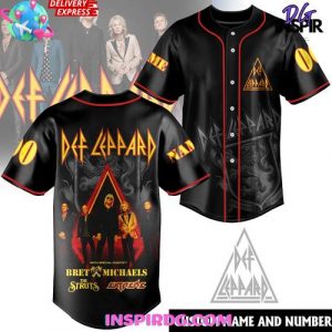 Def Leppard x Bret Michaels 2025 Tour Custom Baseball Jersey