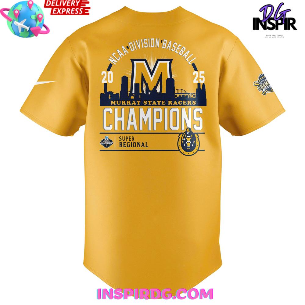 Murray State Racers 2025 Super Regional Champions Yellow Jersey Murray State Racers 2025 Super Regional Champions Yellow Jersey