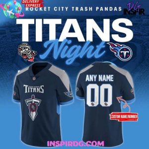 Rocket City Trash Panda x Tennessee Titans Night Edition Football Jersey
