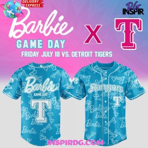 Texas Rangers Barbie Game Day 2025 Blue Jersey