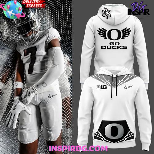 Oregon Ducks 'Go Ducks' Big Ten Whiteout Limited Edition Hoodie Oregon Ducks 'Go Ducks' Big Ten Whiteout Limited Edition Hoodie