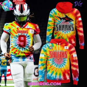 Jacksonville Sharks Tie-Dye 2025 Hoodie