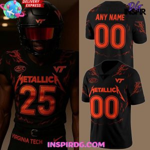 Virginia Tech Hokies x Metallica 2025 Football Jersey