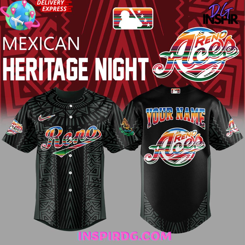 RENO ACES MEXICAN HERITAGE NIGHT 2025 BASEBALL JERSEY RENO ACES MEXICAN HERITAGE NIGHT 2025 BASEBALL JERSEY