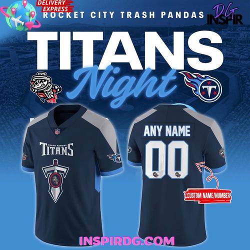 Rocket City Trash Panda x Tennessee Titans Night Edition Football Jersey