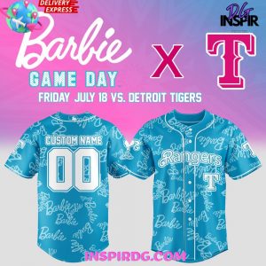 Texas Rangers Barbie Game Day 2025 Blue Jersey