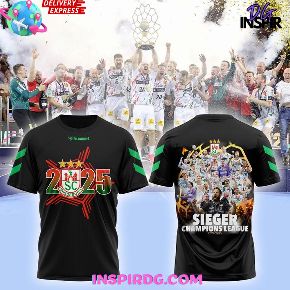 SC Magdeburg EHF Champions League 2024-25 T-Shirt SC Magdeburg EHF Champions League 2024-25 T-Shirt