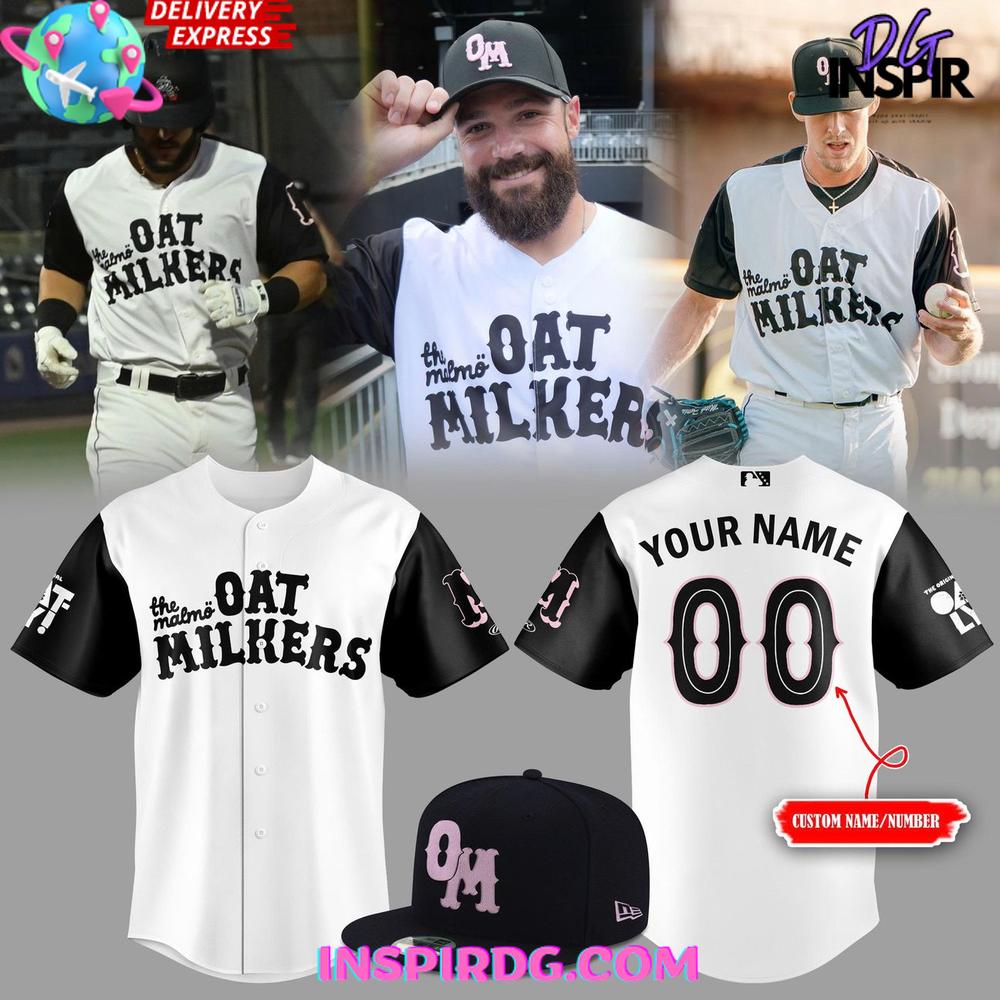 The Miami Oat Milkers Custom Baseball Jersey The Miami Oat Milkers Custom Baseball Jersey