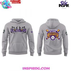 LSU Tigers Geauxmaha 2025 College World Series Champions Gray Hoodie