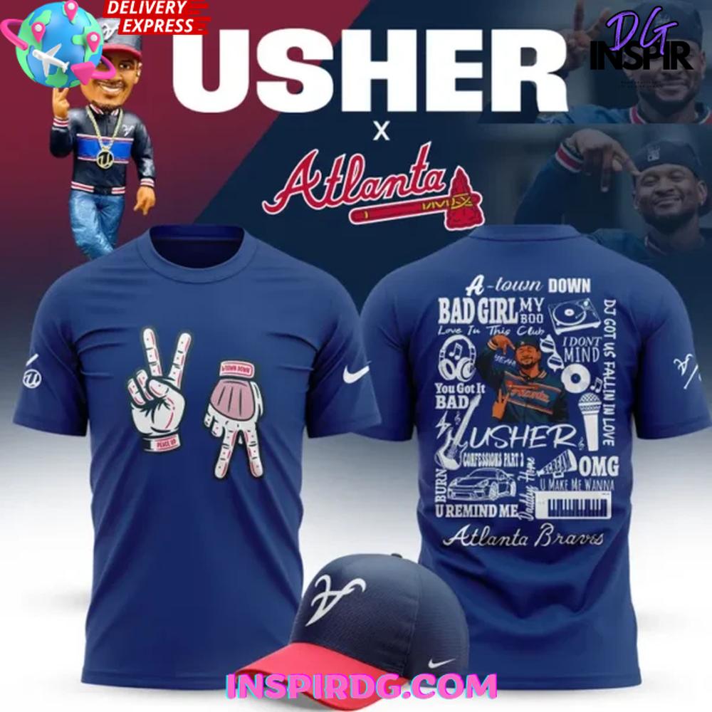 Usher x Atlanta Braves “Peace Up A-Town Down” Special Shirt Collection