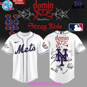 Stray Kids x New York Mets Dominate World Tour Baseball Jersey