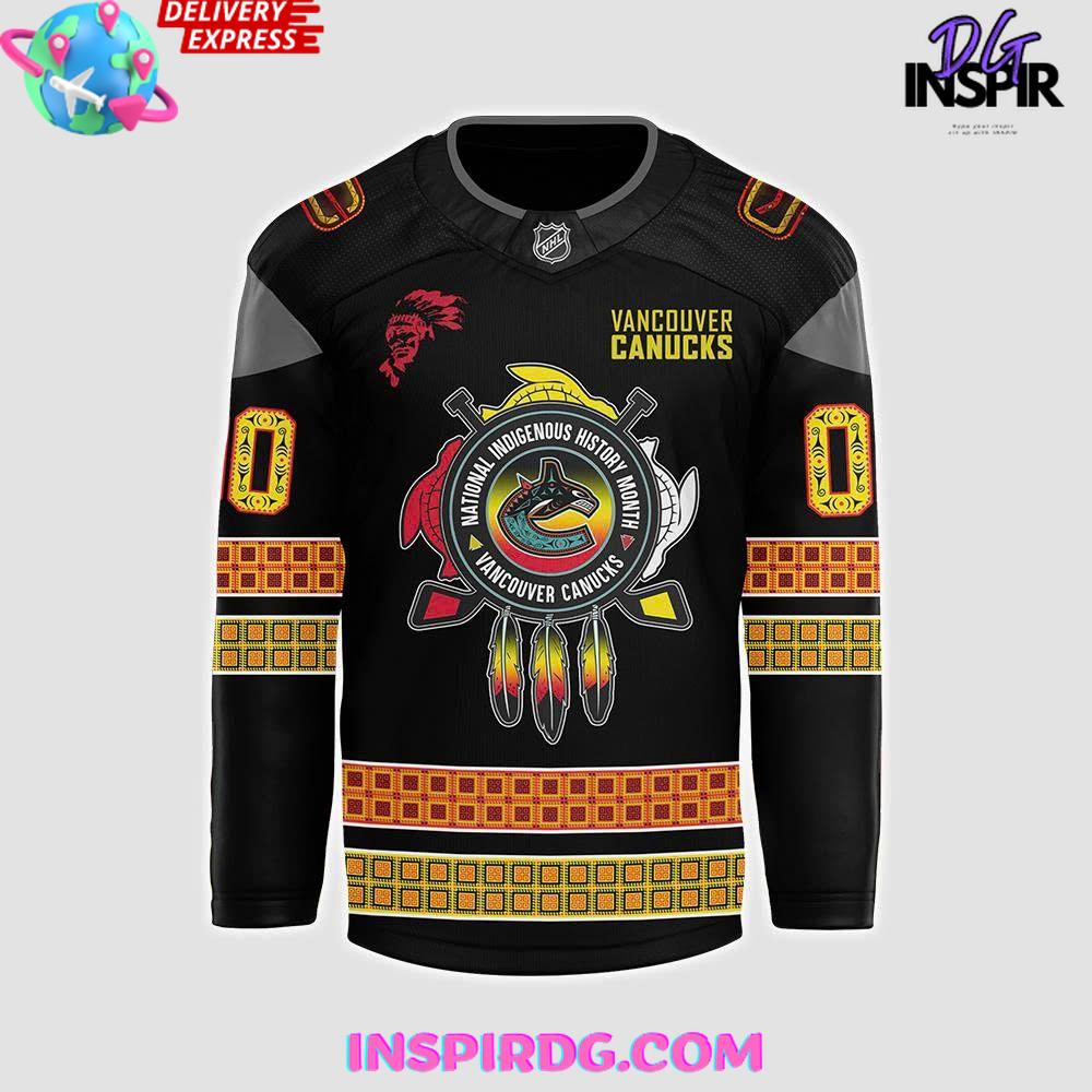 Vancouver Canucks 2025 National Indigenous History Personalized Hockey Jersey Vancouver Canucks 2025 National Indigenous History Personalized Hockey Jersey