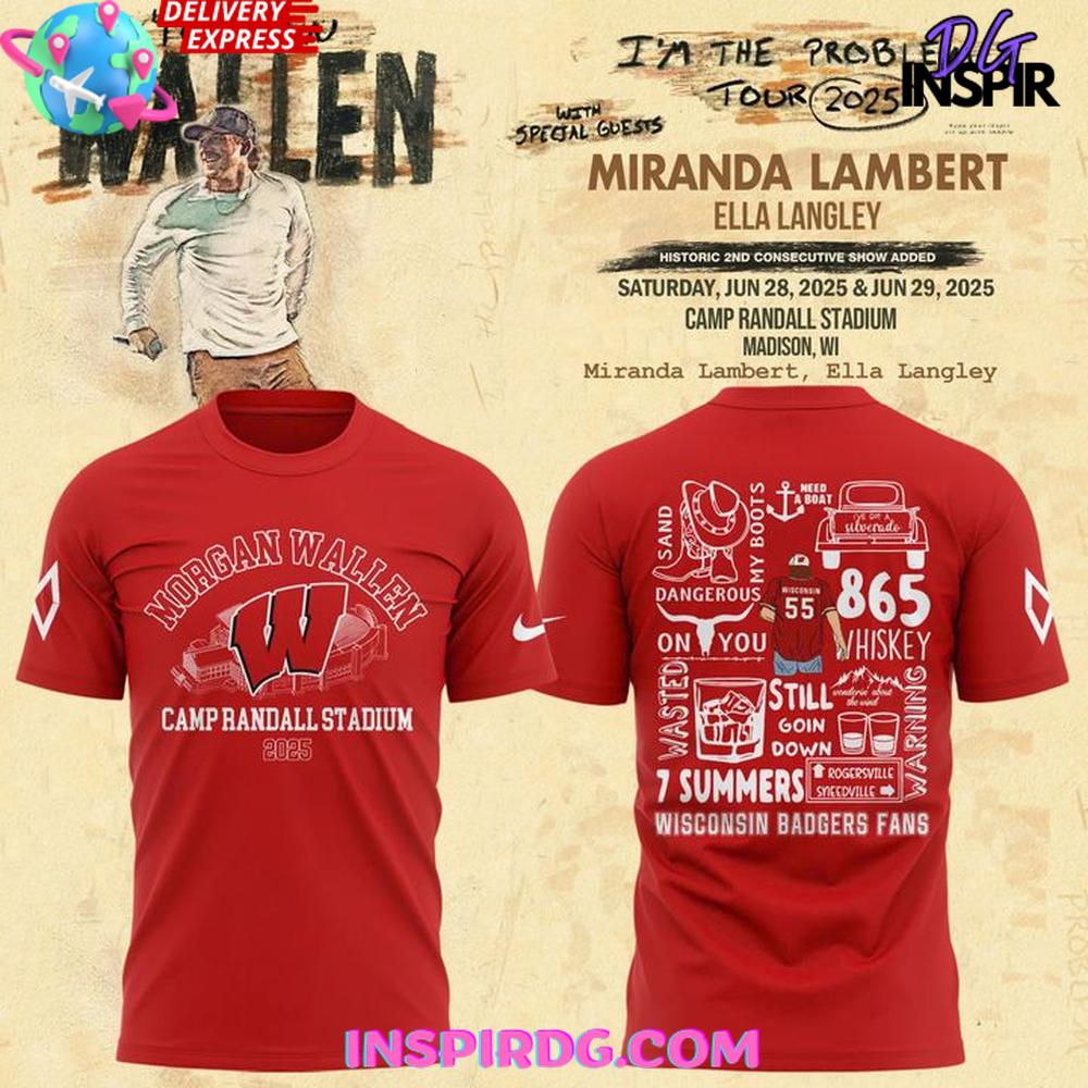 Wisconsin Badgers x Morgan Wallen Tour 2025 Shirt Collection Wisconsin Badgers x Morgan Wallen Tour 2025 Shirt Collection