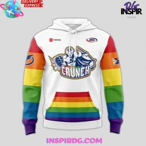 Syracuse Crunch Pride Month 2025 White Hoodie