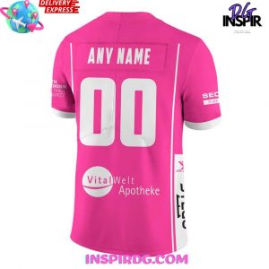 Schwabisch Hall Unicorns Pink Bowl 2025 Football Jersey 3
