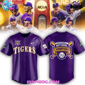 LSU Tigers 2025 NCAA Baseball National Champions Purple Edition Baseball Jersey