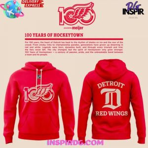 Detroit Red Wings 100 Years of Hockeytown Limited Edition Hoodie