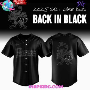 Salt Lake Bees “Back In Black” 2025 Special Edition Baseball Jersey