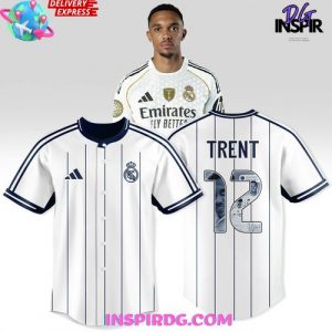 Real Madrid Trent #12 Pinstripe Edition Baseball Jersey