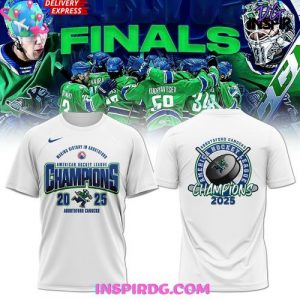 Abbotsford Canucks 2025 AHL Champions White T-Shirt