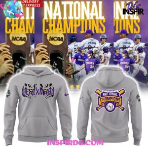 LSU Tigers Geauxmaha 2025 College World Series Champions Gray Hoodie
