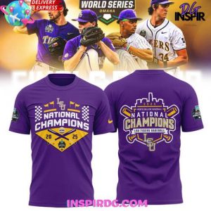 LSU Tigers 2025 NCAA Baseball National Champions Purple Edition T-Shirt