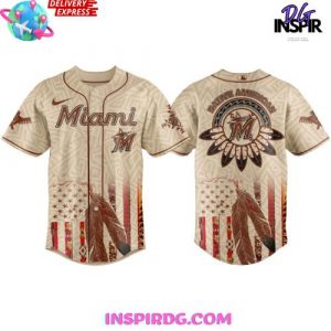 Miami Marlins Native American Heritage Honor 2025 Edition Baseball Jersey