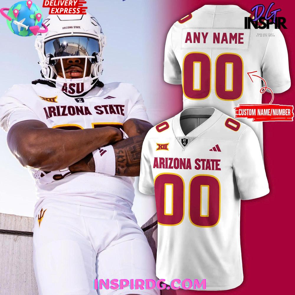 2025 Arizona State Sun Devils New Season White Football Jersey