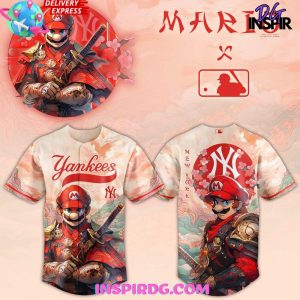 Mario Samurai Hero New York Yankees Baseball Jersey