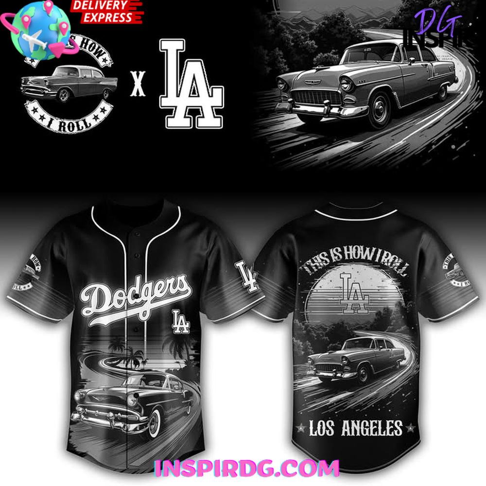 Los Angeles Dodgers ‘This Is How I Roll’ Classic Car Baseball Jersey