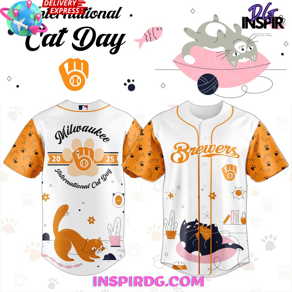 Milwaukee Brewers International Cat Day 2025 Baseball Jersey