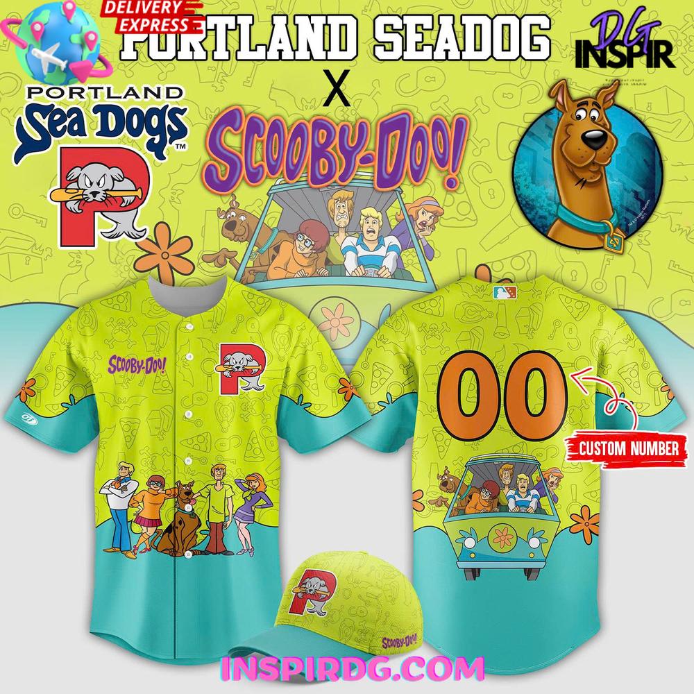 Portland Sea Dogs Scooby-Doo Day 2025 Baseball Jersey