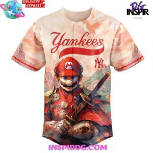 Mario Samurai Hero New York Yankees Baseball Jersey