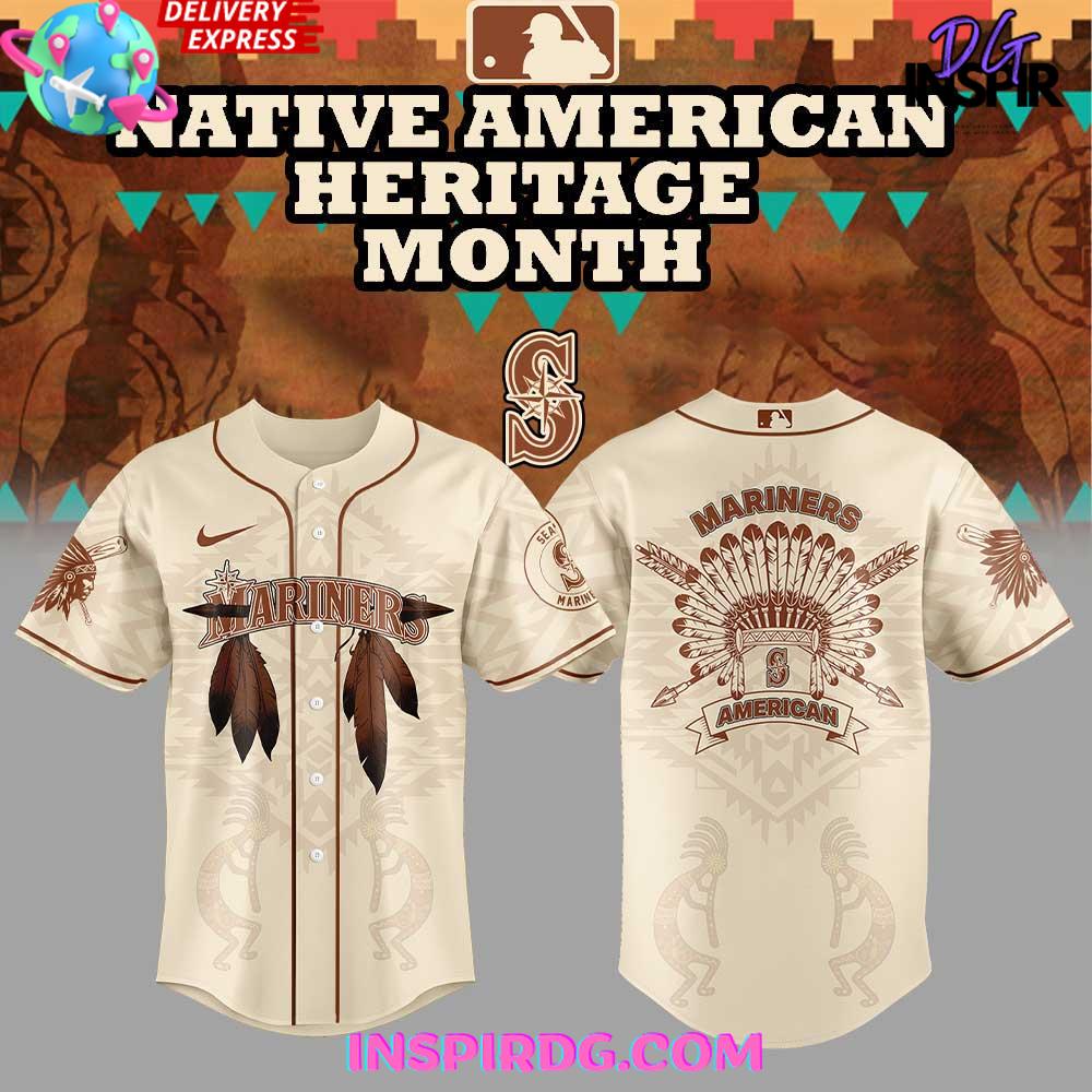 Seattle Mariners Native American Heritage Month 2025 Baseball Jersey