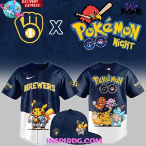 2025 Milwaukee Brewers x Pokémon GO Night Limited Baseball Jersey