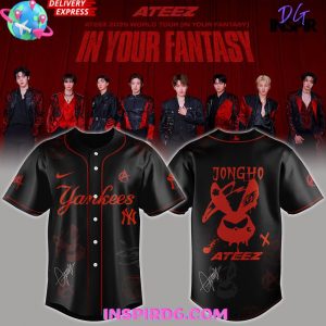 New York Yankees x Jongho BTS ATEEZ 2025 World Tour Jersey