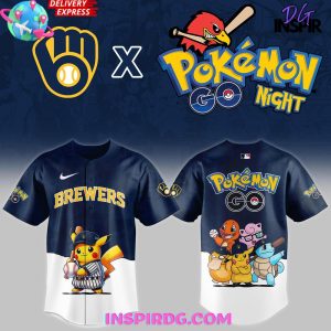 2025 Milwaukee Brewers x Pokémon GO Night Limited Baseball Jersey