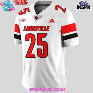 Men’s Louisville Cardinals New Season 2025 White Football Jersey
