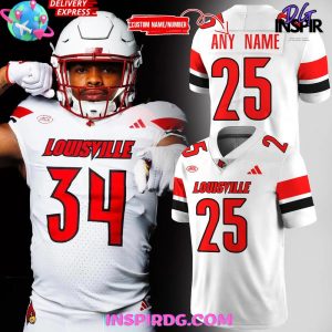 Men’s Louisville Cardinals New Season 2025 White Football Jersey