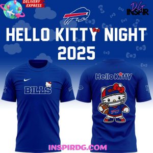 Buffalo Bills x Hello Kitty 2025 Blue T-Shirt