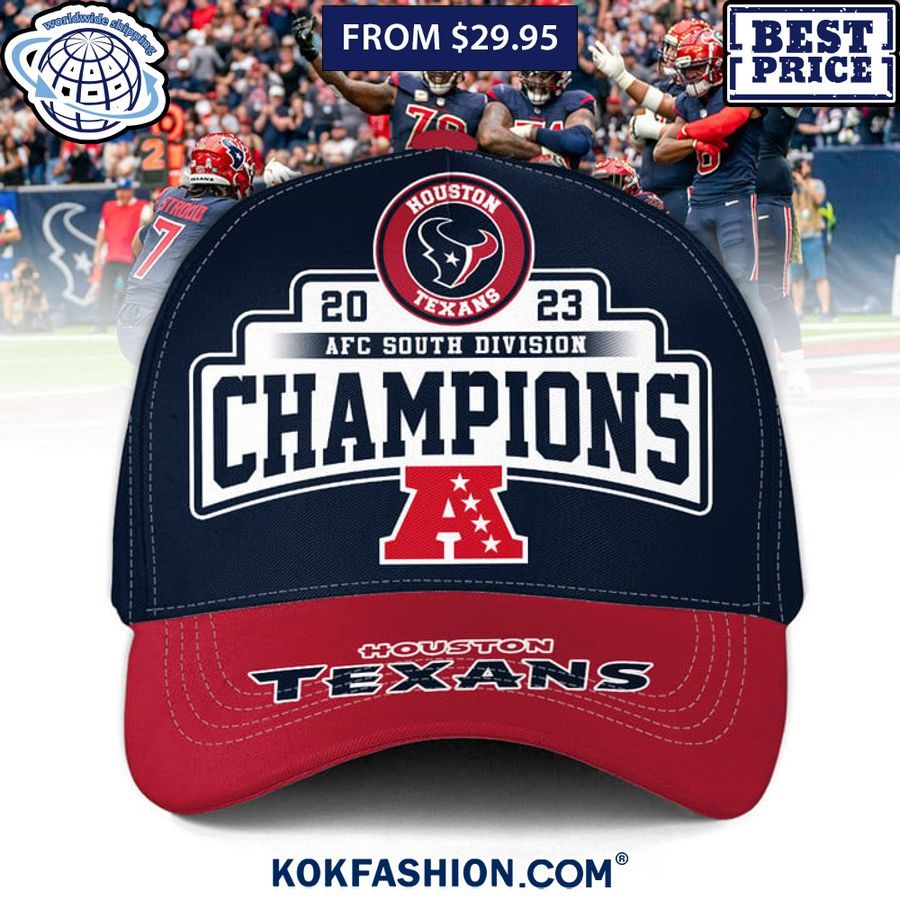 afc south division 2023 champions houston texans hat 1 341 Kokfashion.com